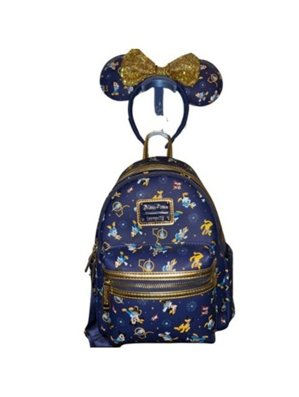 Loungefly Walt Disney World 50th Anniversary Blue Mini Backpack with Headband